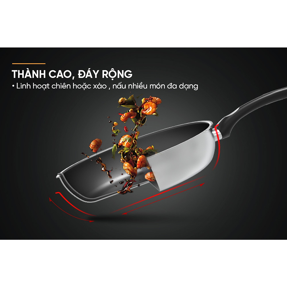 Chảo Inox Nguyên Khối Sunhouse Desire DE2M
