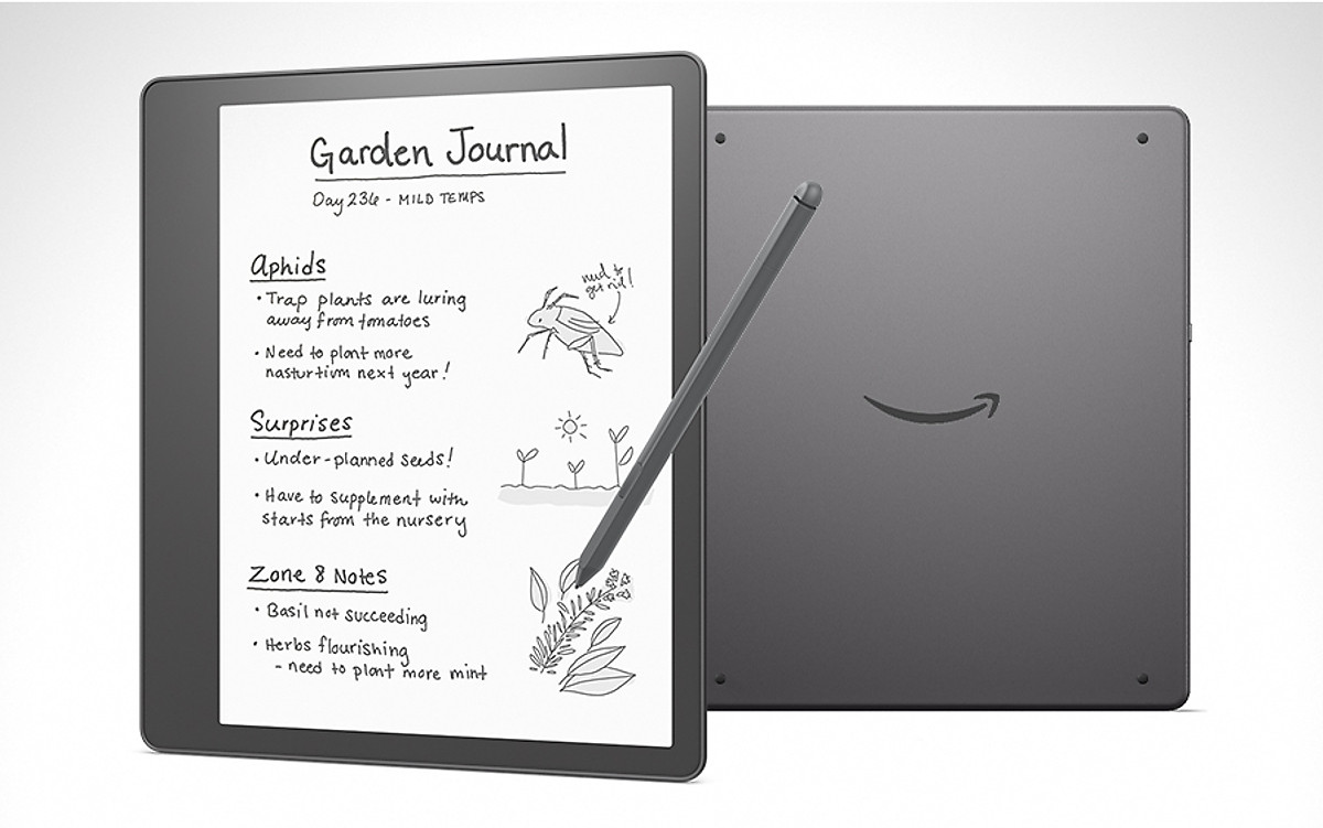 Máy đọc sách Kindle Scribe – thế hệ đầu tiên có thể đọc và viết, màn hình 10,2” 300PPI, đèn vàng warmlight, bộ nhớ 16-64GB, đồng bộ dữ liệu qua Microsoft Word - hàng nhập khẩu