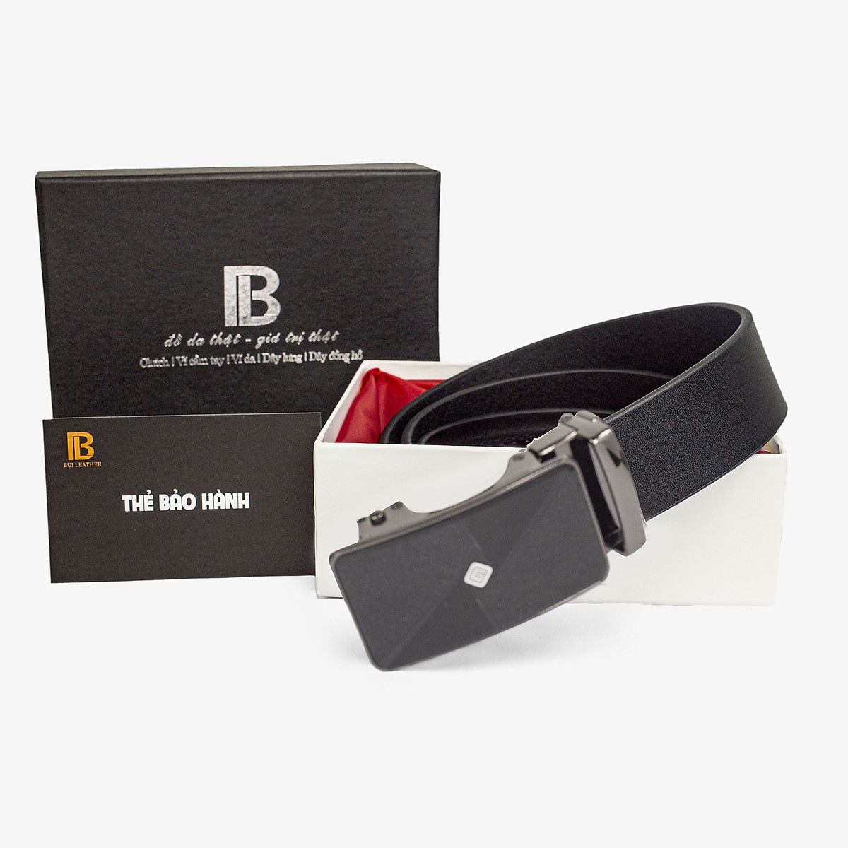 Thắt lưng nam, dây nịt nam da bò thật nguyên tấm Bụi Leather L110 - Khóa tự động, nhiều mặt khóa tùy chọn - Bảo hành 12 tháng