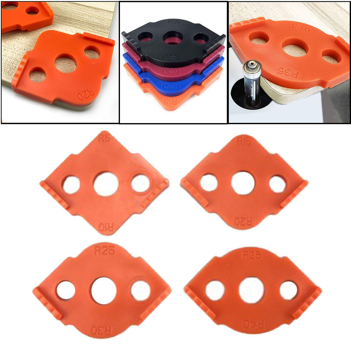 Jig Router Templates, ABS Plastic Routing Rounded Corners Router Bit