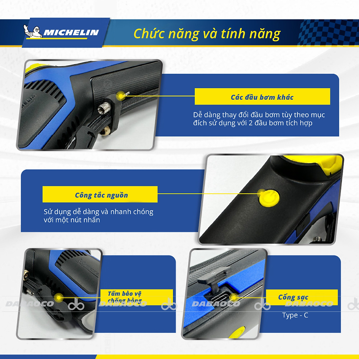 MÁY BƠM CẦM TAY MICHELIN M2208S