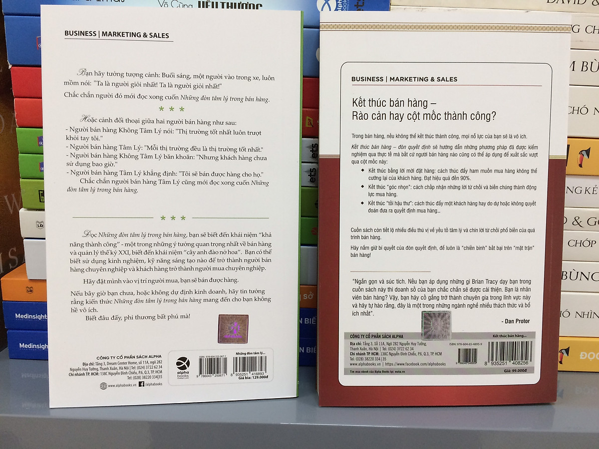 Bộ 2 cuốn về Kinh tế của tác giả Brian Tracy (Những Đòn Tâm Lý Trong Bán Hàng & Kết Thúc Bán Hàng – Đòn Quyết Định)