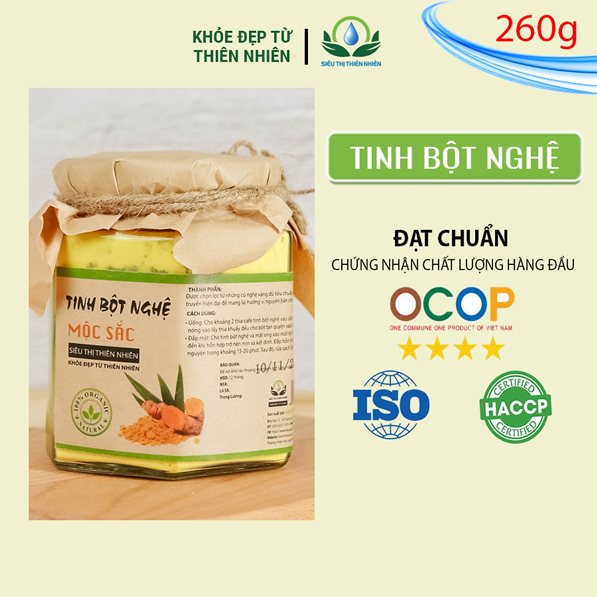 Tinh bột nghệ Mộc Sắc cao cấp