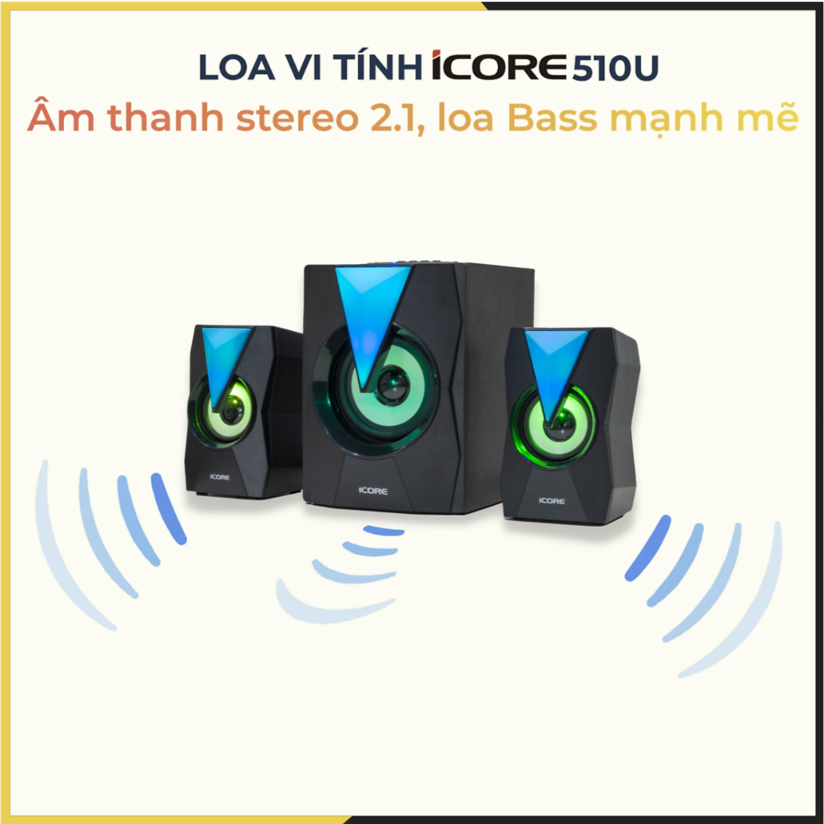 Loa Vi Tính 2.1 iCore 510U - Hàng Chính Hãng