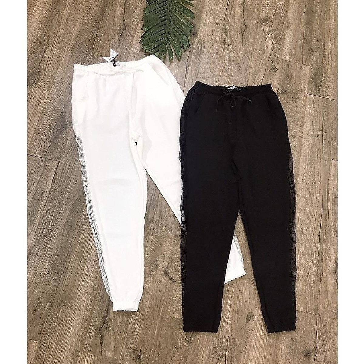 Quần Jogger lưới sườn, tập thể thao, gym