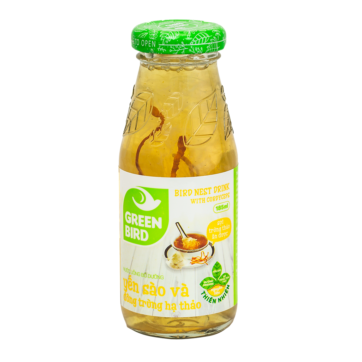 Lốc Green Bird - Nước Uống Bổ Dưỡng Yến Sào Và Đông Trùng Hạ Thảo - (6chai*185ml)