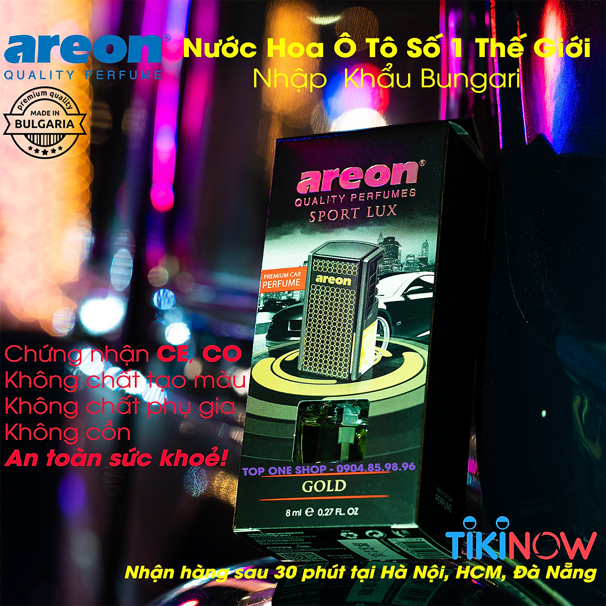 Sáp thơm ô tô hương vani – Areon Ken Vanilla (NHẬP KHẨU BULGARIA)