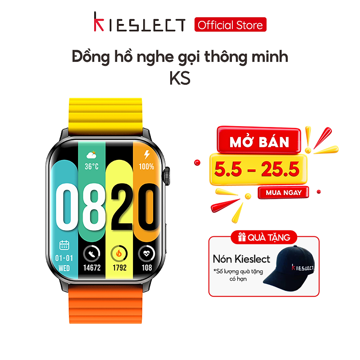 Đồng hồ thông minh Kieslect KS | 1.78 inch | Ultra AMOLED | 330mAh ...