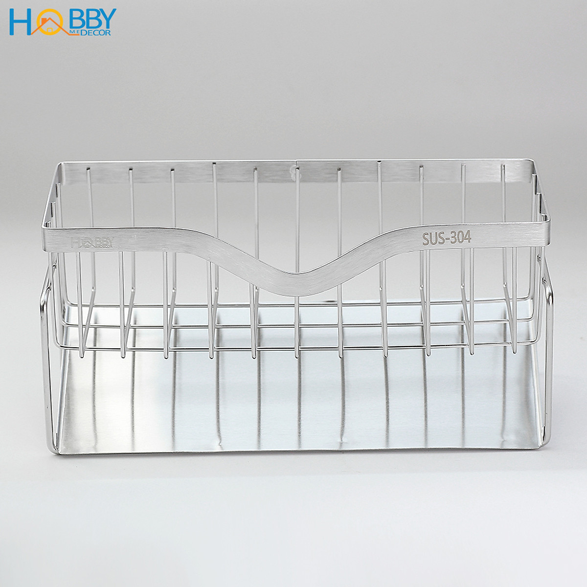 Kệ rổ để đồ rửa chén gác bồn rửa chén inox 304 Hobby home decor KRC8