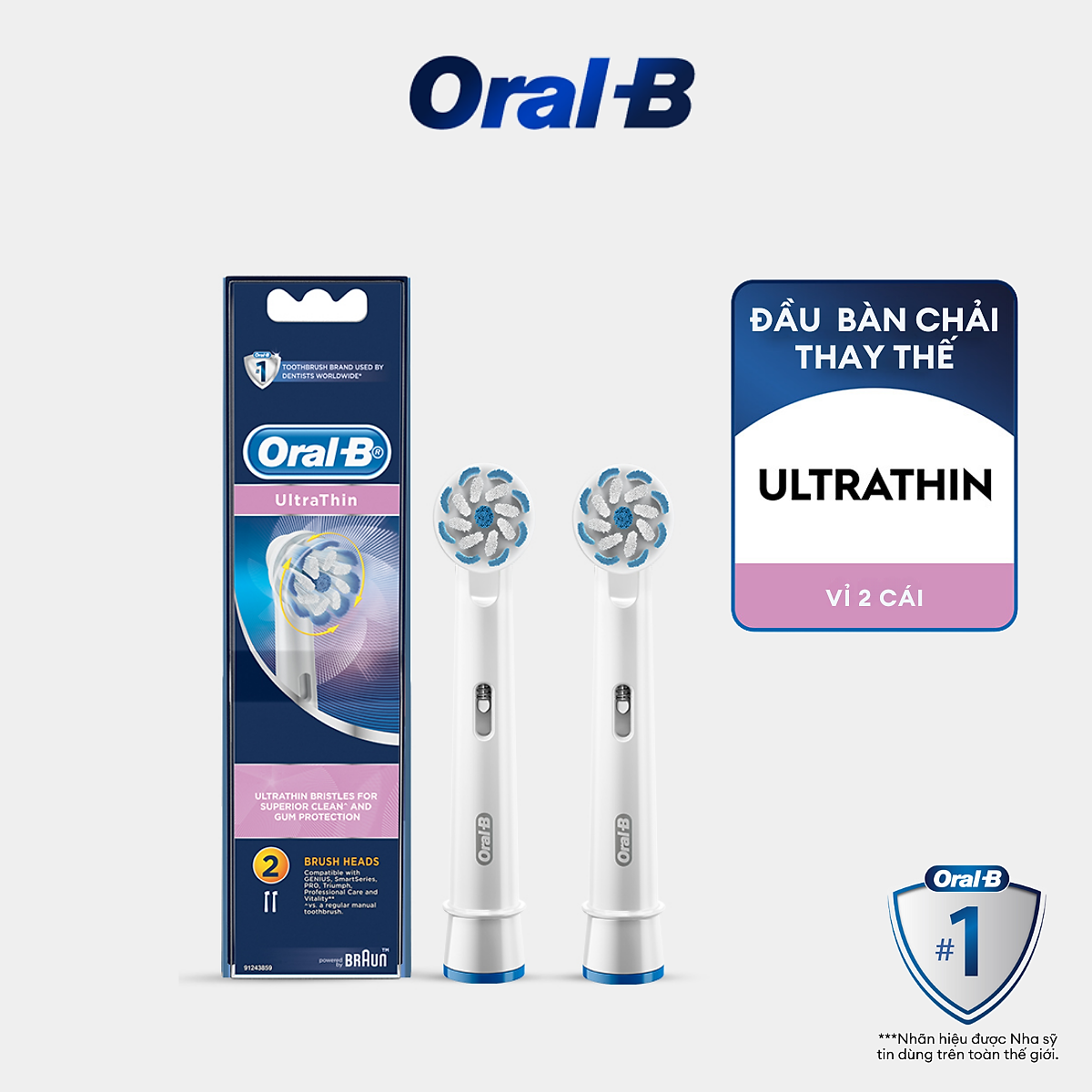 Đầu bàn chải Oral-B Ultrathin EB60-Hàng chính hãng