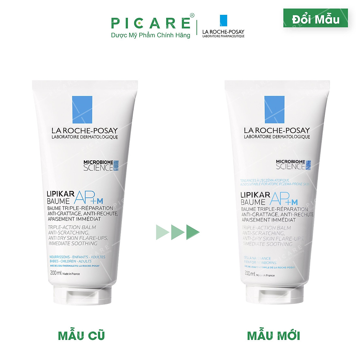 Kem dưỡng làm dịu da cho trẻ em & trẻ sơ sinh La Roche-Posay Lipikar Baume AP+M 200ml