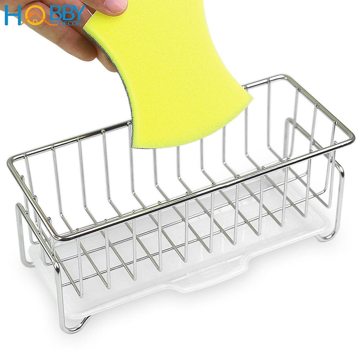 Kệ để đồ rửa chén bát gác trên bồn rửa inox 304 Hobby Home Decor KRC5