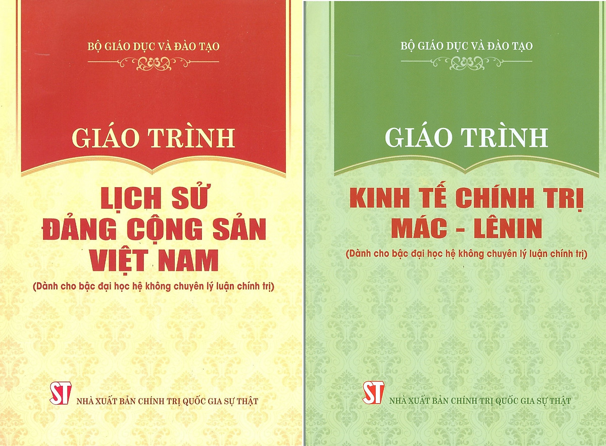 Combo Giáo Trình Lịch Sử Đảng Cộng Sản Việt Nam + Giáo Trình Kinh Tế Chính Trị Mác – Lênin (Dành Cho Bậc Đại Học Hệ Không Chuyên Lý Luận Chính Trị) - Bộ mới năm 2021