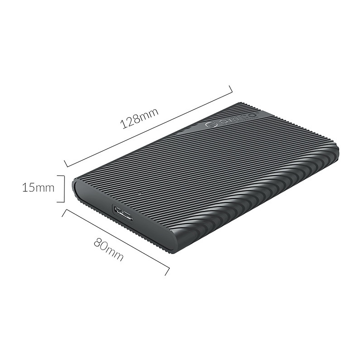 Hộp Đựng Ổ Cứng ORICO 2521U3 (Đen) 2.5" SSD/HDD SATA 3 USB 3.0 - Hàng Chính Hãng