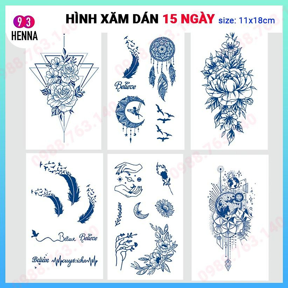 Mua Hình Xăm Dán Tạm Thời 15 Ngày Không Thể Tẩy Rửa,Hình Sắc Nét Giống Xăm  Thật 100% | Tiki