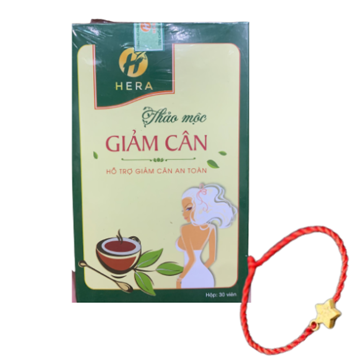 Trà Thảo mộc Hỗ Trợ Giảm cân Hera Plus (30 viên) + Tặng Kèm Vòng Phong