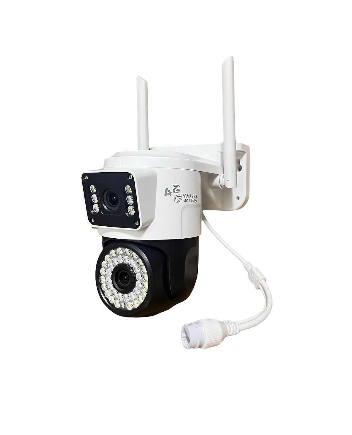 Camera 4G Yoosee 2 MẮT XEM 2 MÀN HÌNH 5.0MPX xoay 360 độ, xem đêm có màu, hỗ trợ đàm thoại 2 chiều - hàng chính hãng