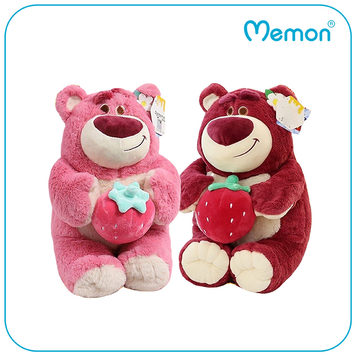 Gấu Bông Lotso Hugging Bear Ngồi Ôm Dâu 50cm-85cm Cao Cấp Memon