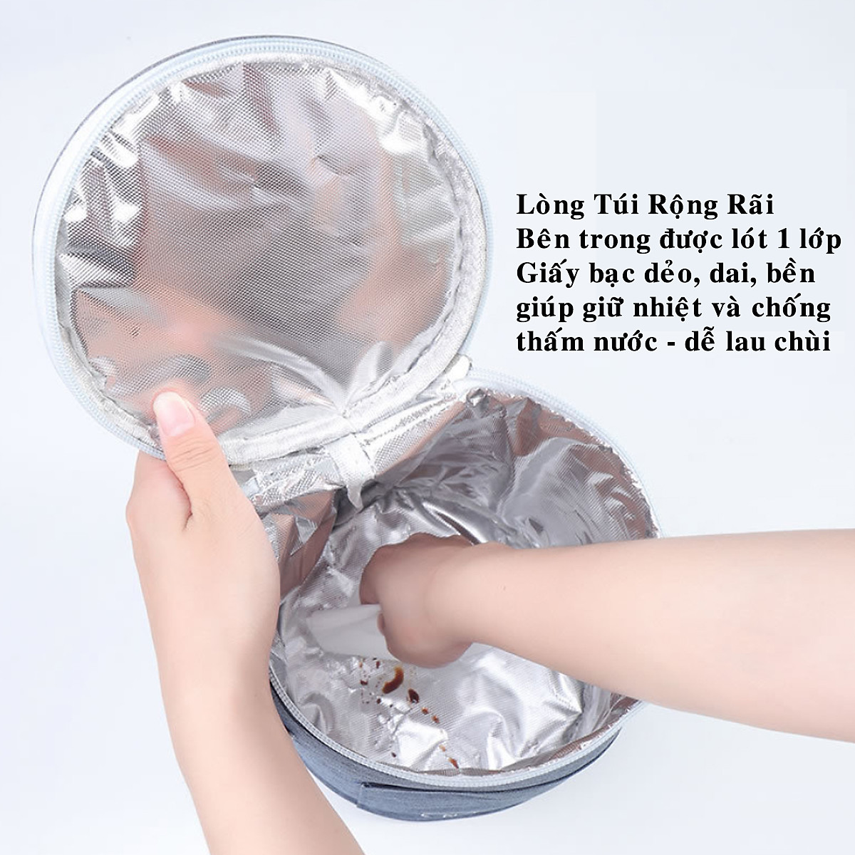 Túi Giữ Nhiệt Đựng Hộp Cơm Văn Phòng Siêu Dày – Chọn Size – Giữ Nhiệt – 3 Lớp - Chống Thấm Cao Cấp Chính Hãng miDoctor