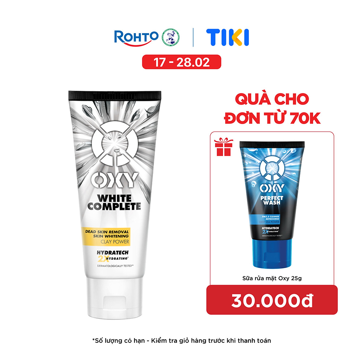 Kem Rửa Mặt Tút Sáng Từ Đất Sét Trắng Oxy White Complete (100g)