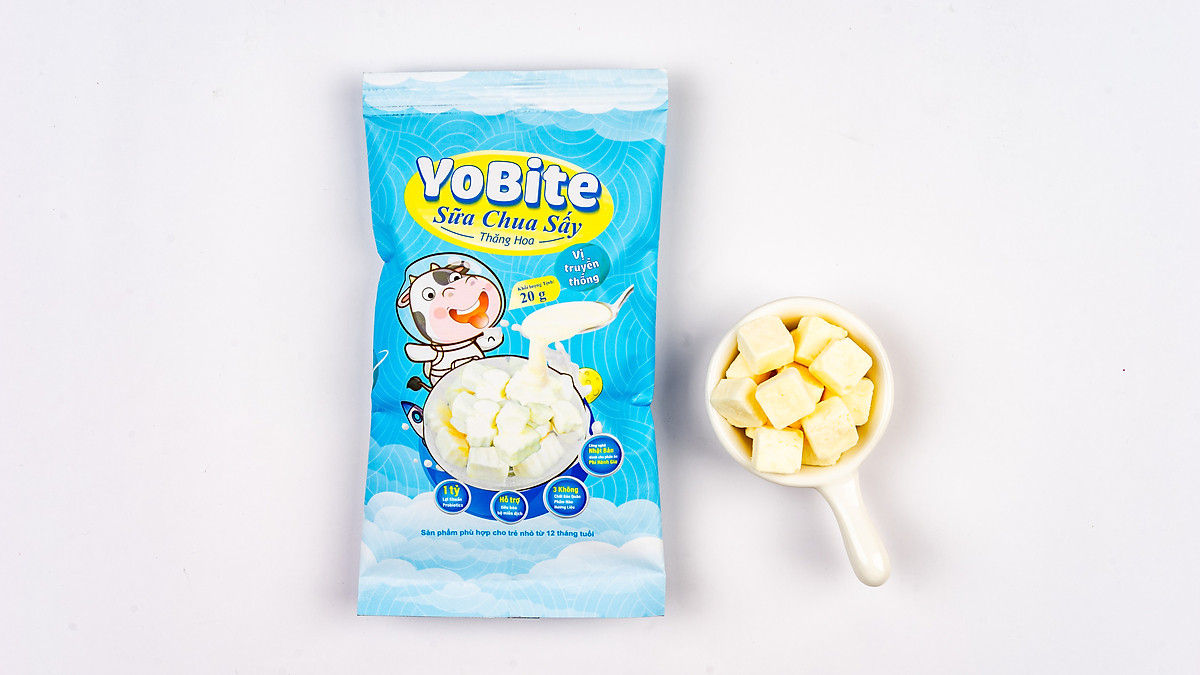 Sữa chua khô ăn dặm YoBite Kids vị Truyền thống - Hỗ trợ tiêu hóa, ngừa biếng ăn