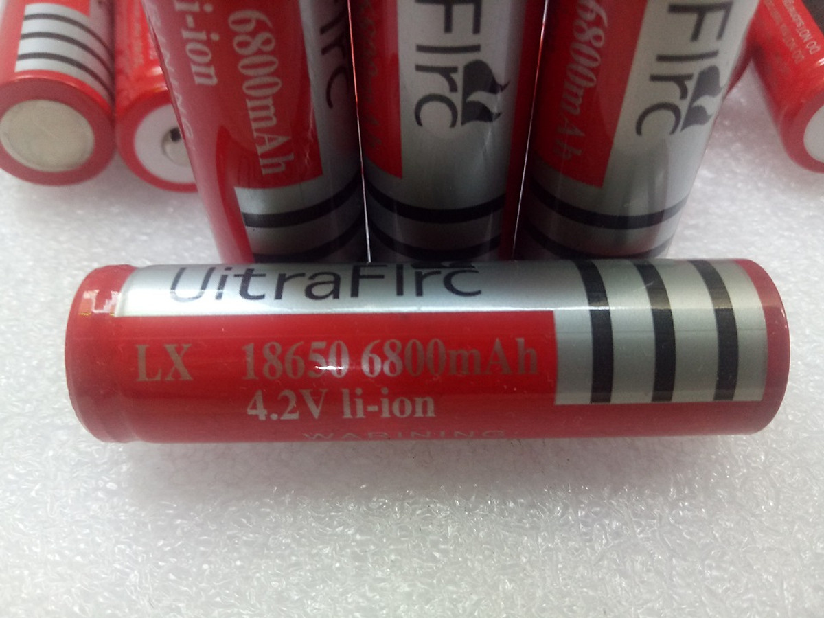 Pin sạc 4.2V 18650 đầu lồi,dung lượng 6800mAh dùng cho Sạc Dự Phòng, Đèn Pin, Micro Karaoke, Quạt Mini, Đồ Chơi, Cell Laptop, Đèn Pin, Mic, Đèn Laze và các thiết bị điện tử khác - Hàng chính hãng
