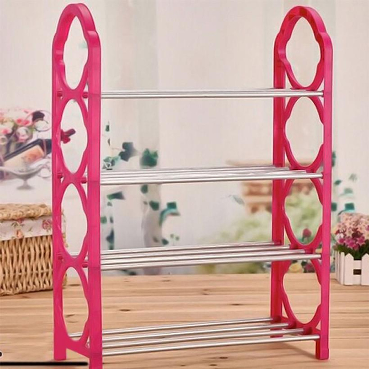 Giá để giày dép 4 tầng nhiều màu chắc chắn