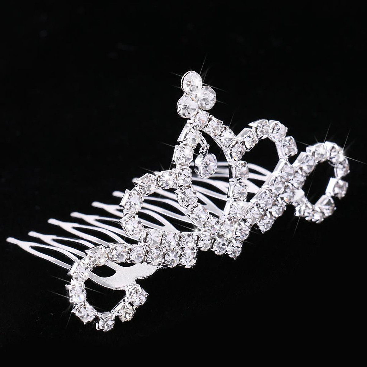 Princess Crown Tiara Crystal Hair Comb Wedding Bride Girls Hair Accessory #1 Princess Crown Tiara Crystal Hair Comb Wedding Bride Girls Hair Accessory #1