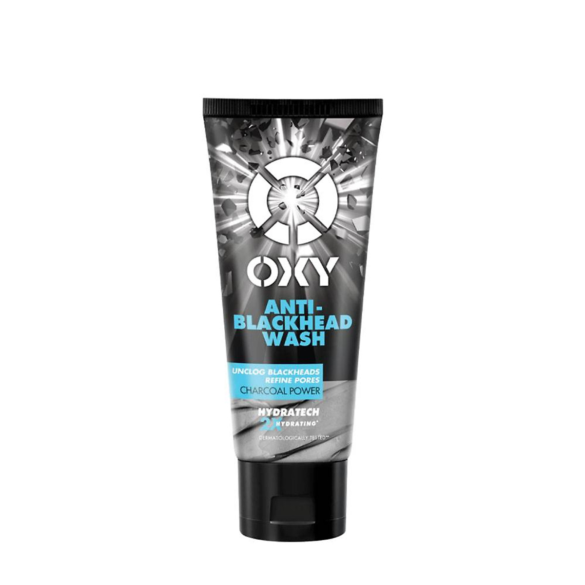 Sữa rửa mặt cho nam Oxy sạch tế bào chết, giảm mụn đầu đen, dạng kem Oxy Anti-Blackhead Wash 100g