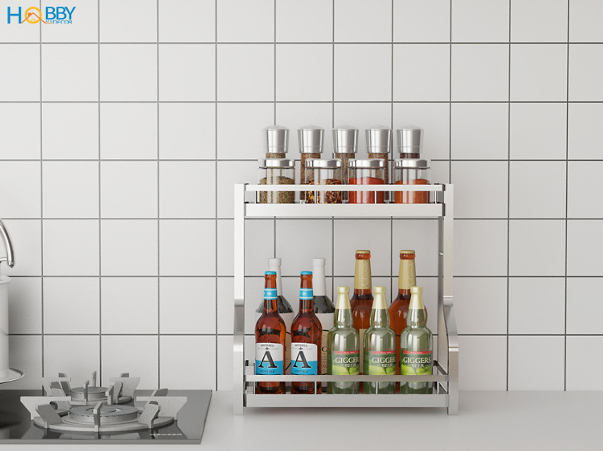 Kệ đựng gia vị 2 tầng Inox 304 HOBBY Home Decor GV2T