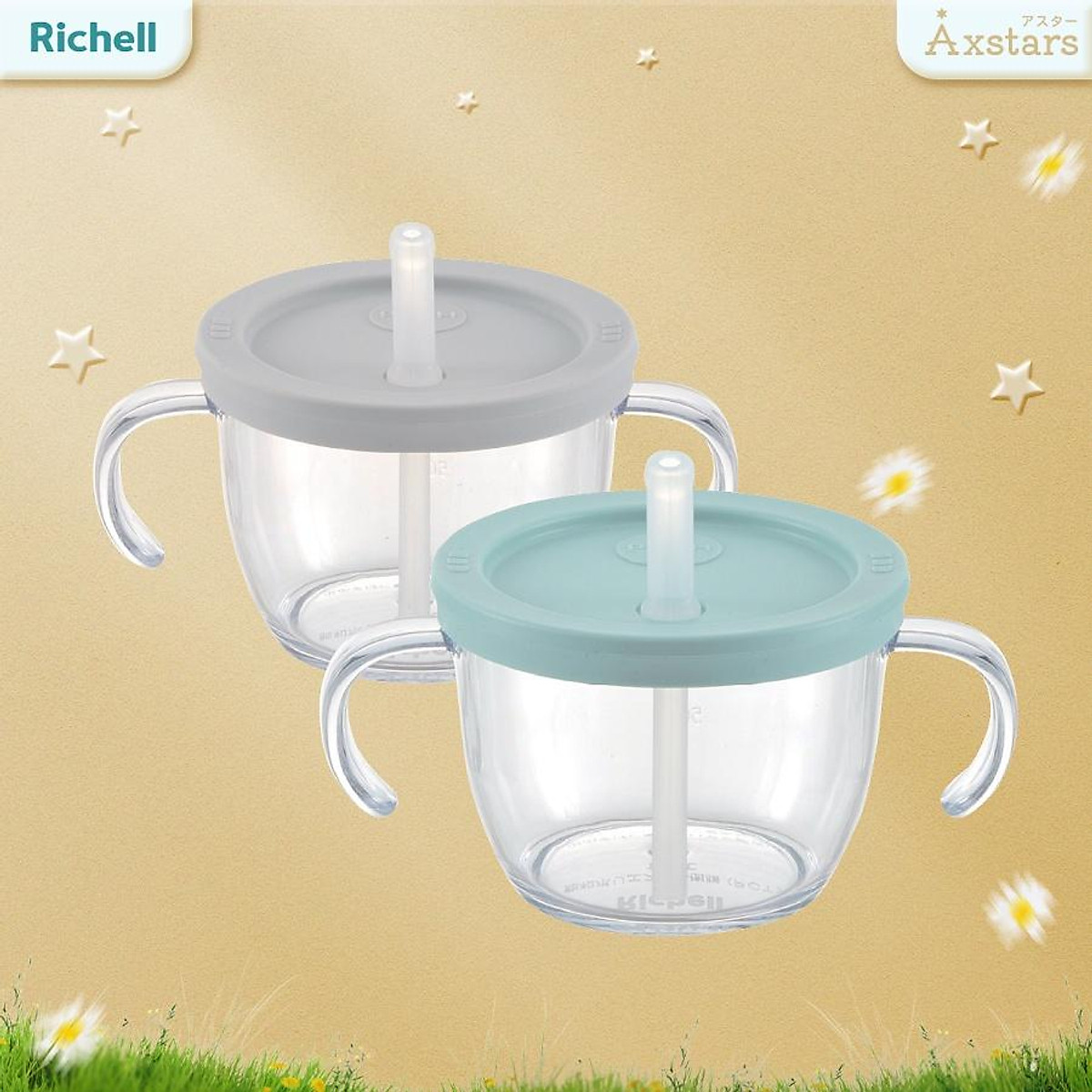 Cốc tập uống 3 giai đoạn AXSTARS Richell Nhật Bản chống sặc cho bé từ 6 tháng | Baby