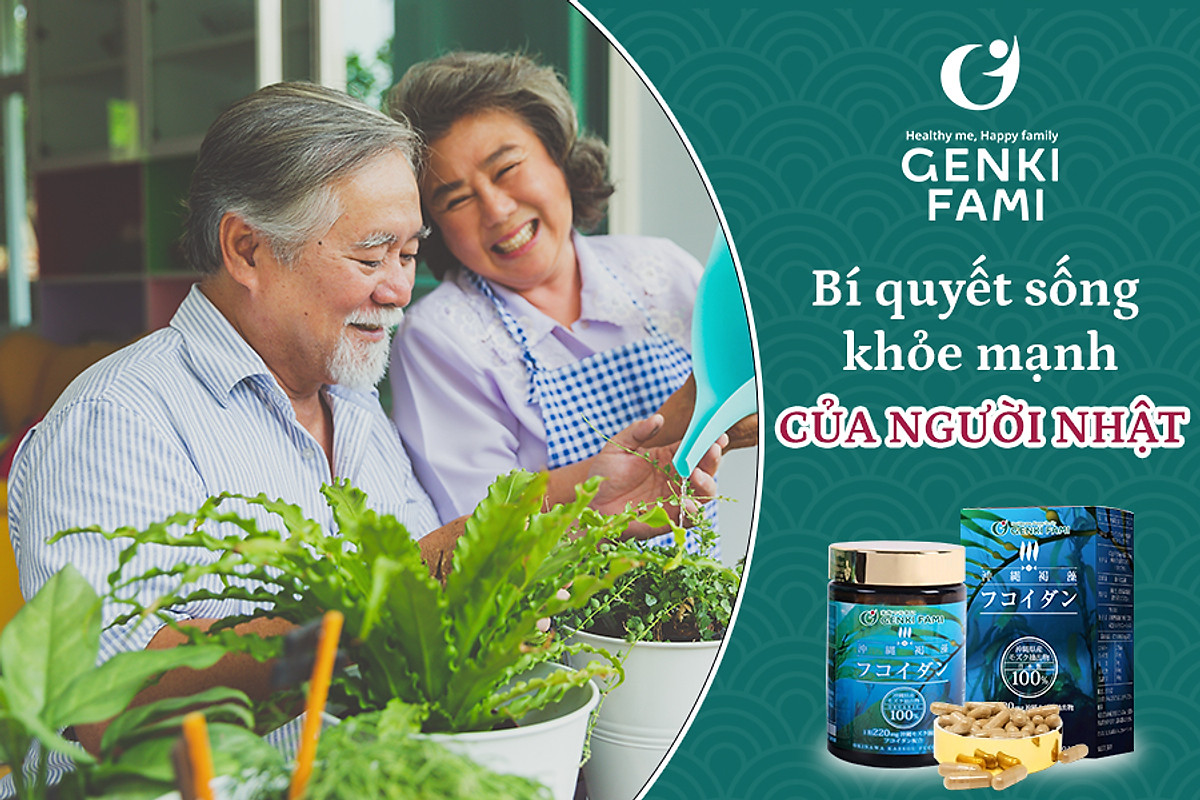 Fucoidan Genki Fami Nhật Bản, Tăng Cường Đề Kháng, Miễn Dịch, Hỗ Trợ Ngăn Ngừa Ung Bướu Hộp 150 viên