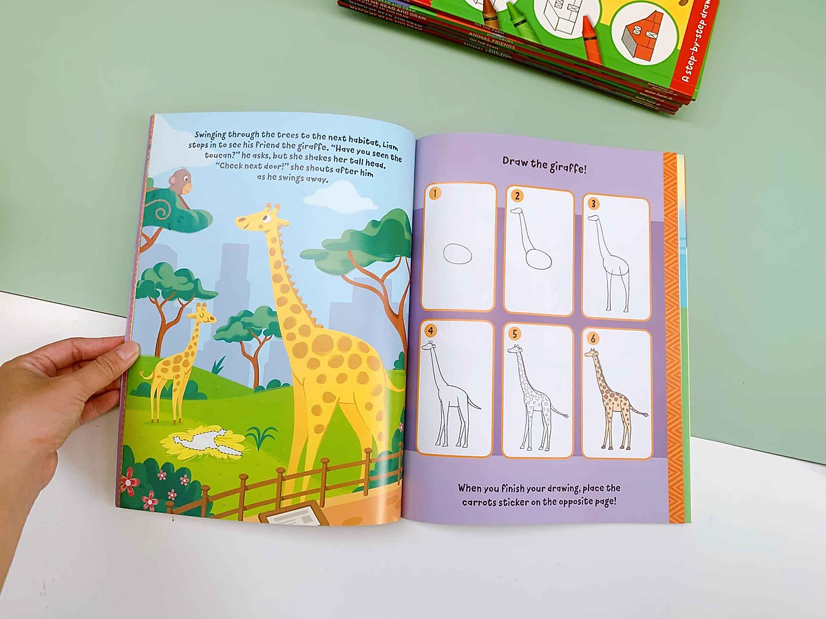 Watch Me Read and Draw: The Zoo : A step-by-step drawing & story book