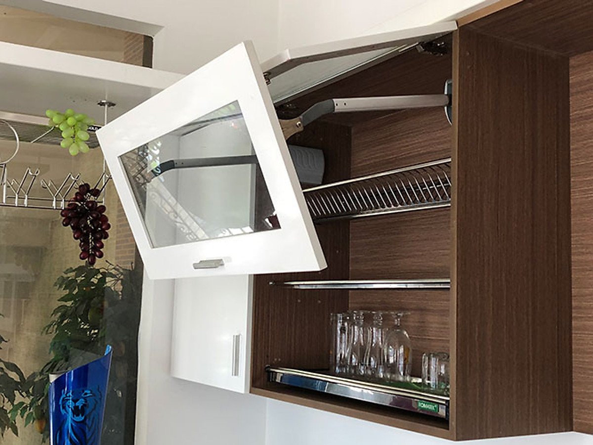 Kệ chén dĩa 3 tầng inox 304 cho tủ bếp trên - Phụ kiện tủ bếp trên