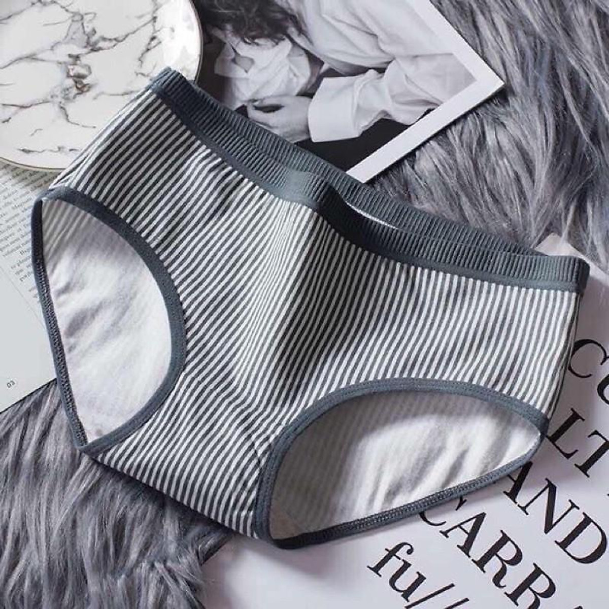 Quần Lót Nữ Cotton Kẻ Sọc Basic 031 Kháng Khuẩn
