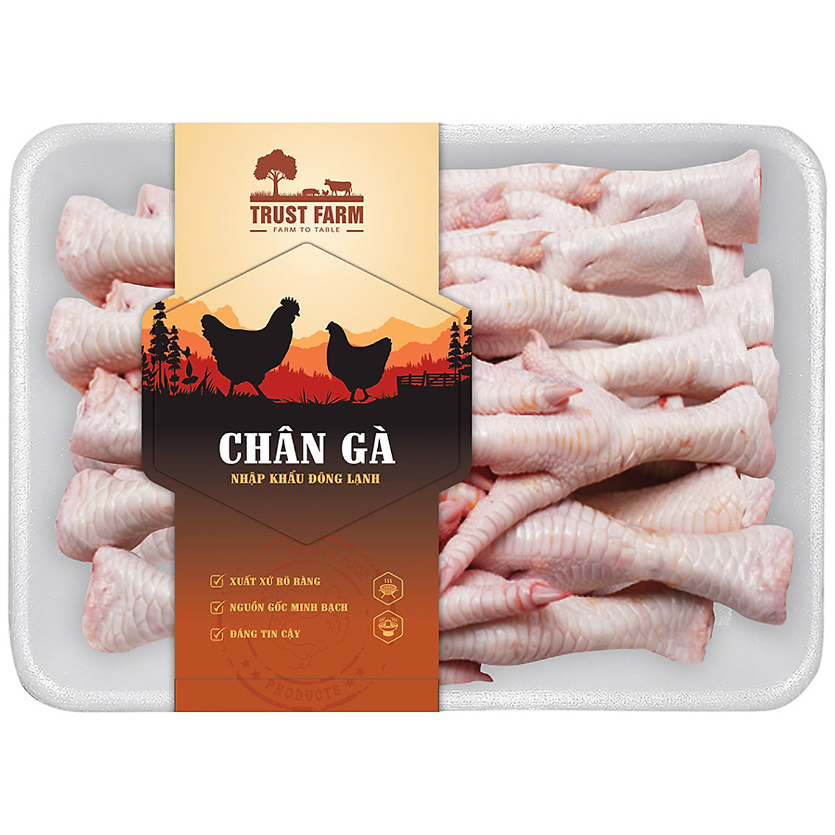 Chân Gà Đông Lạnh Trust Farm 500g - Thịt đông lạnh