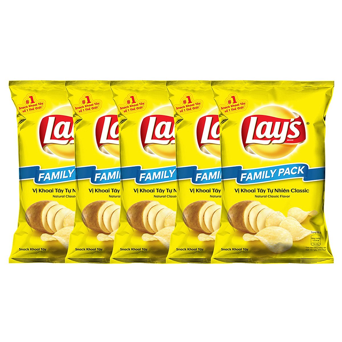 Mua Combo 5 Bánh Snack Khoai Tây Lay's vị Khoai Tây Tự Nhiên 150g Cho