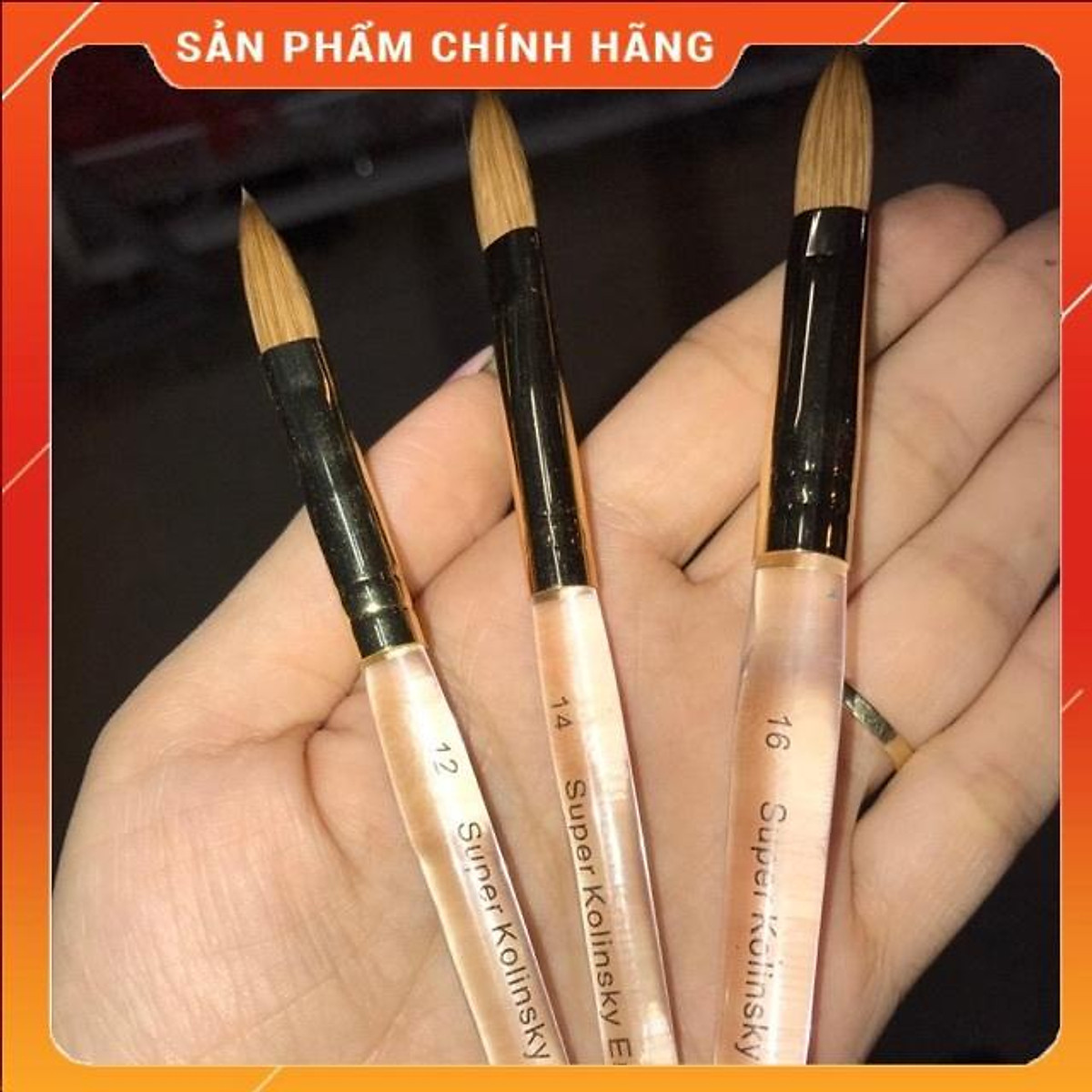 Cọ đắp bột lông chồn xịn -100% không pha lông tạp chất, bút đắp bột Thiên Di Nail