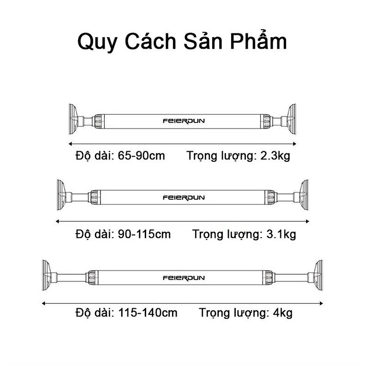 Xà Đơn Treo Tường Thế Hệ Mới FED-0228