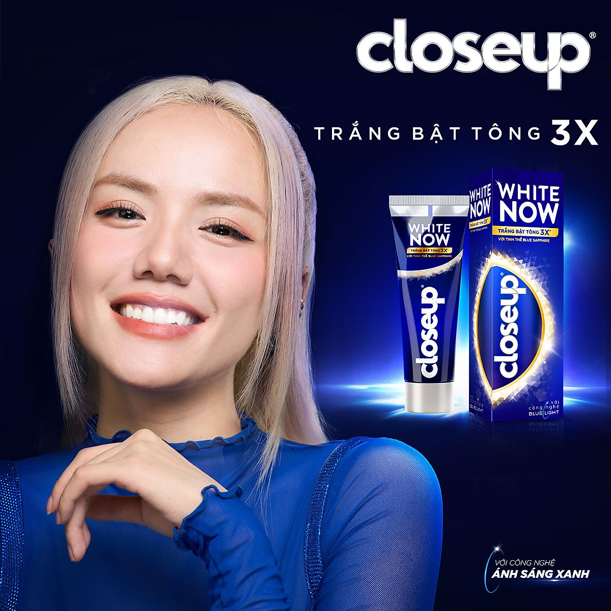 Combo 3 kem đánh răng Closeup Tinh Thể Blue Sapphire 100g