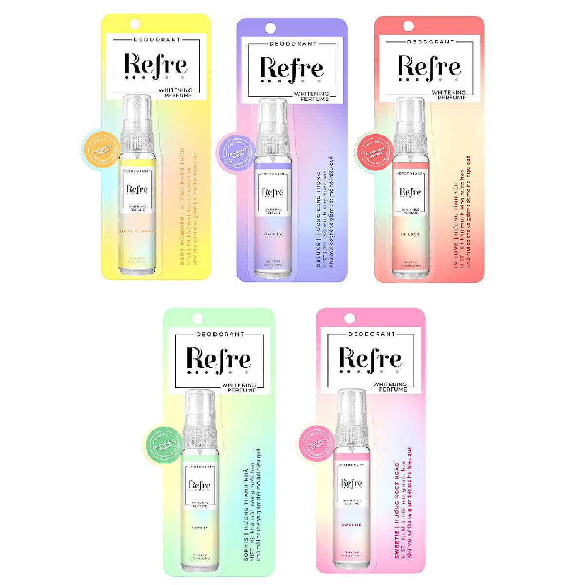 Xịt Khử Mùi Dưỡng Trắng Hương Nước Hoa Refre Whitening Deluxe Hương Sang Trọng (30ml)