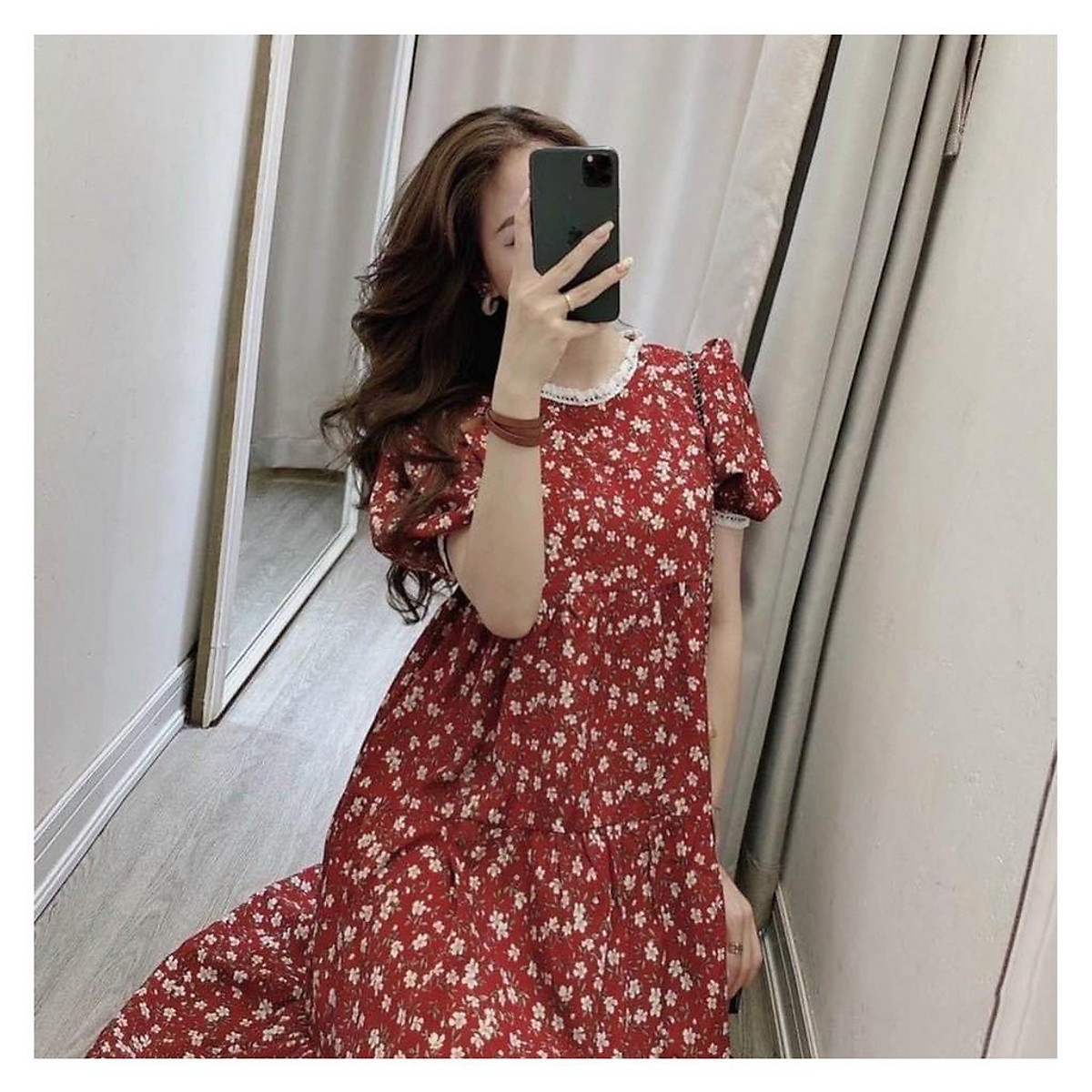 Đầm Bầu Váy Bầu Công Sở Mùa Hè Dáng Babydoll Xinh Xắn Họa Tiết Hoa Nhí Dễ  Thương Đi Chơi Đi Biển Hd2903 Honey Mommy   Hazomicom  Mua Sắm Trực