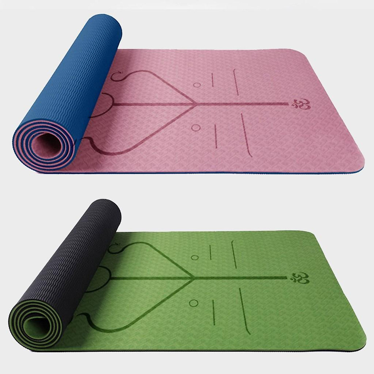 Thảm Tập Yoga Định Tuyến Chính Hãng miDoctor – Chọn Size - Thảm Yoga Định Tuyến Sắc Nét Cao Cấp Có Túi Dây