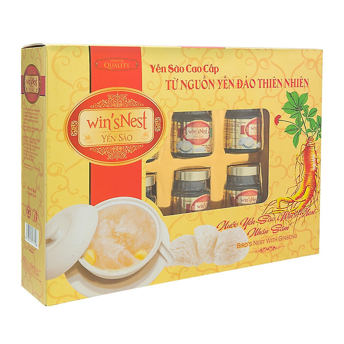 Combo 6 hộp nước yến sào win'sNest nhân sâm (6 Lọ x 70 ml / Hộp)