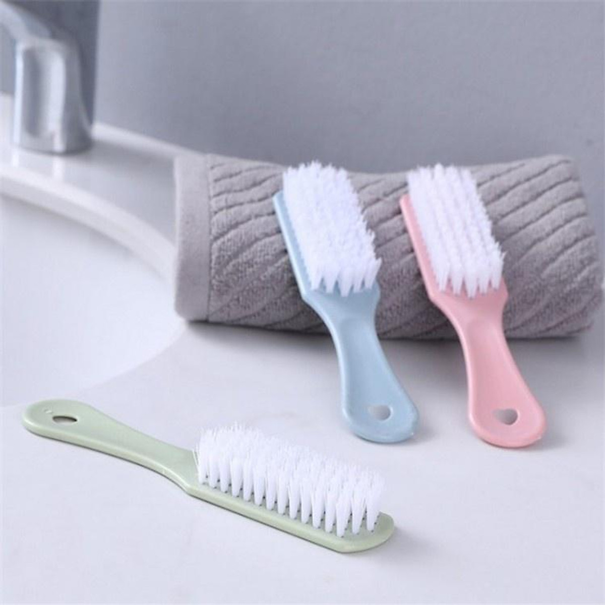 Bàn Chải Tay Cầm Mini Cọ Giày, Cọ Gót Chân