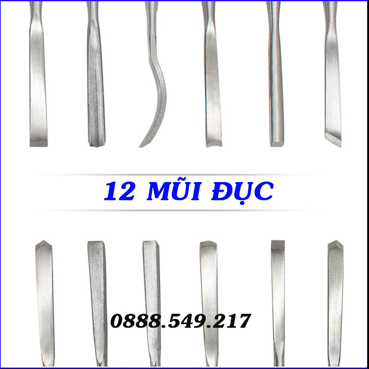 Bộ Mũi Đục Gỗ 12 Chi Tiết
