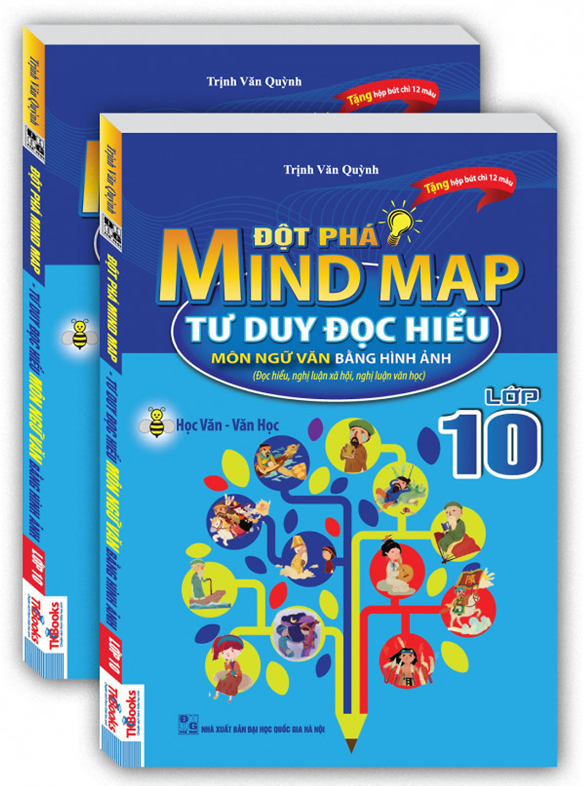 Combo 2 Học tốt ngữ văn lớp 10: Đột Phá Mindmap - Tư Duy Đọc Hiểu Môn Ngữ Văn Bằng Hình Ảnh Lớp 10 + Rèn luyện năng lực tự học (tặng sổ tay bí kíp)