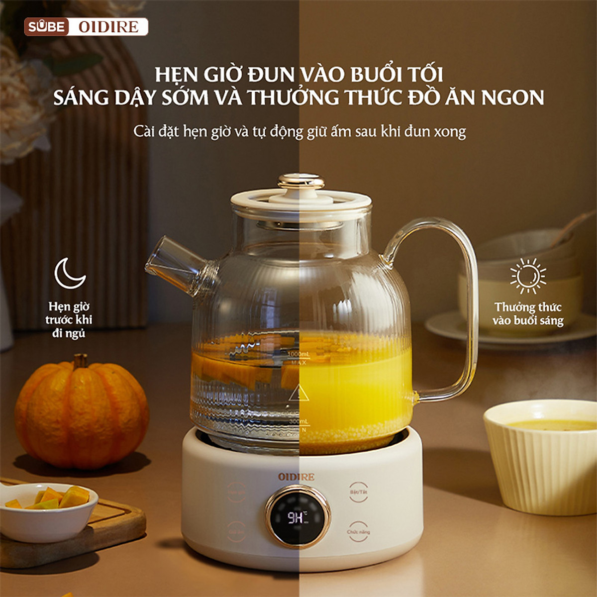 Bình pha trà OIDIRE 1L ODI05A 530W - Hàng chính hãng
