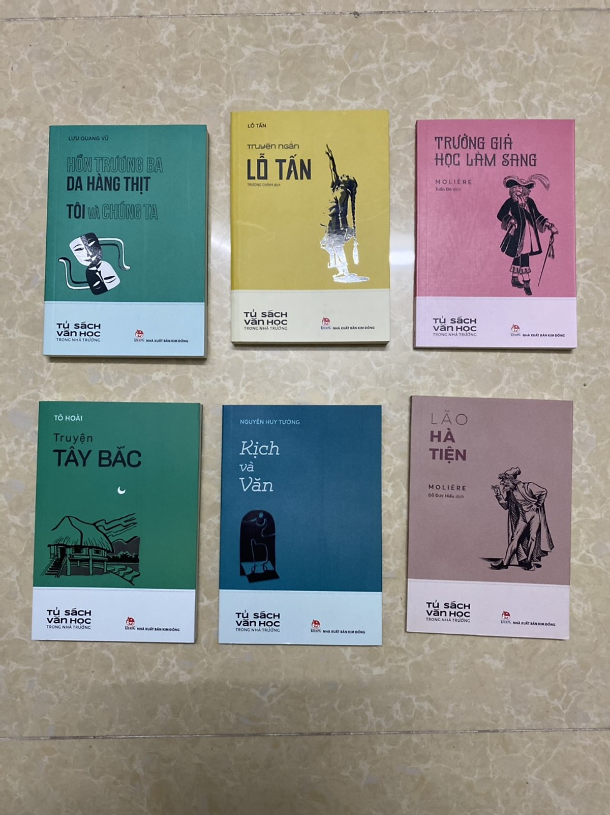 Combo 06 cuốn tác phẩm văn học trong nhà trường: Trưởng giả học làm sang, Hồn Trương Ba da hàng thịt - Tôi và chúng ta, Truyện ngắn Lỗ Tấn, Kịch và văn, Truyện Tây Bắc, Lão hà tiện