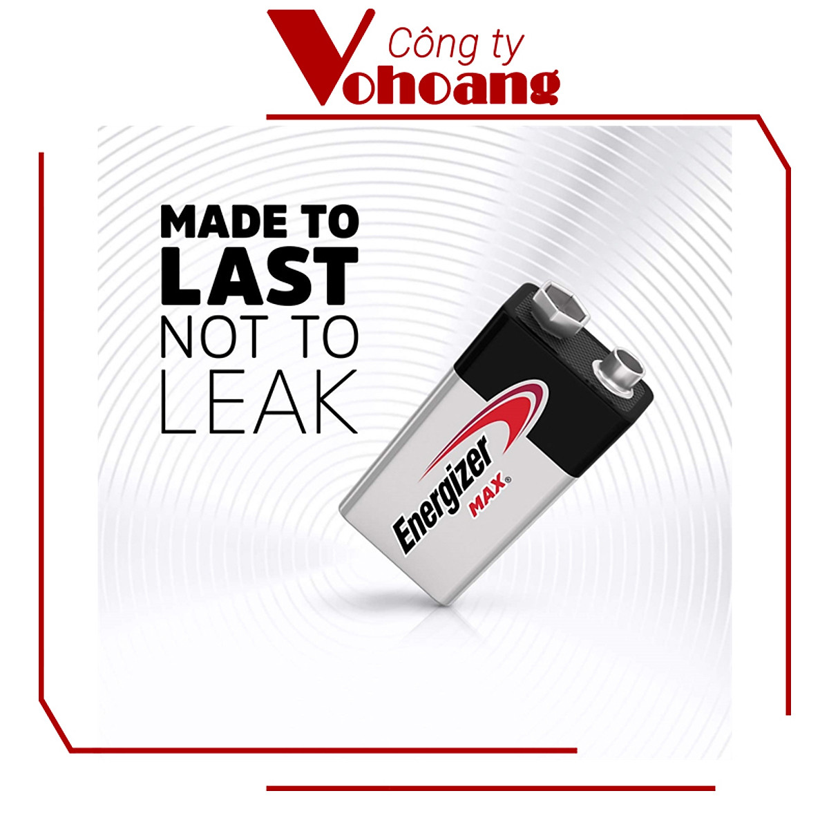 Pin vuông 9V Energizer 522 ALKALINE chính hãng ( Mẫu mới )